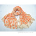 fashionable lady scarf,embroided cotton scarf,factory china scarf